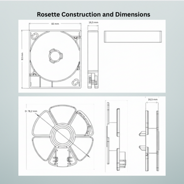 Sp Pre-Connectorized KSO Indoor Transparent Fiber Rosette (With Clip Holder)
